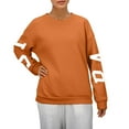 thumbnail image 2 of WEAIXIMIUNG Chandails Camouflage pour Femmes Coupe Ample Décontractée avec Imprimé Lettre Manches Longues Col Rond Chandail, 2 of 5