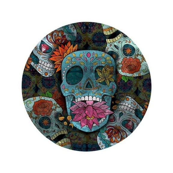 CafePress - Sugar Skulls Design Button - 3.5" Button
