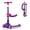 PURPLE, variant on Gotrax KS3 Pro Kids Folding Kick Scooter with One-Click Removable Seat, 3 Extra-Wide LED Light-Up Wheels, Anti-Slip Deck, Adjustable Handlebars, Lean-to-Steer, Ages 2-8