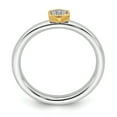 thumbnail image 5 of Stackable Expressions Sterling Silver Gold-Plated Diamond Ring, 5 of 8