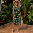 thumbnail image 4 of HELLHERO Leopard Pattern Summer Sleeveless Dresses, Asymmetric Sleeveless Sundress with Side Pockets Round Neck for Vacation, 4 of 8