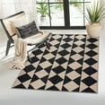 thumbnail image 2 of Lahome 3'x5' Checkered Easy Jute Area Rug,Outdoor Patio Rug Washable Rugs for Entryway Checkerboard Indoor Outdoor Living Room Classroom Rugs,Farmhouse Neutral Non Slip Black Carpet for Bedroom, 2 of 8