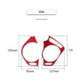 thumbnail image 3 of Real Bright Soft Car Interior Carbon Fiber Sticker Decoration2Pcs Red Carbon Fiber Air Vent Outlet Cover For Lexus IS250 IS350 2006-2012Auto Car Protection Interior Accessories, 3 of 8