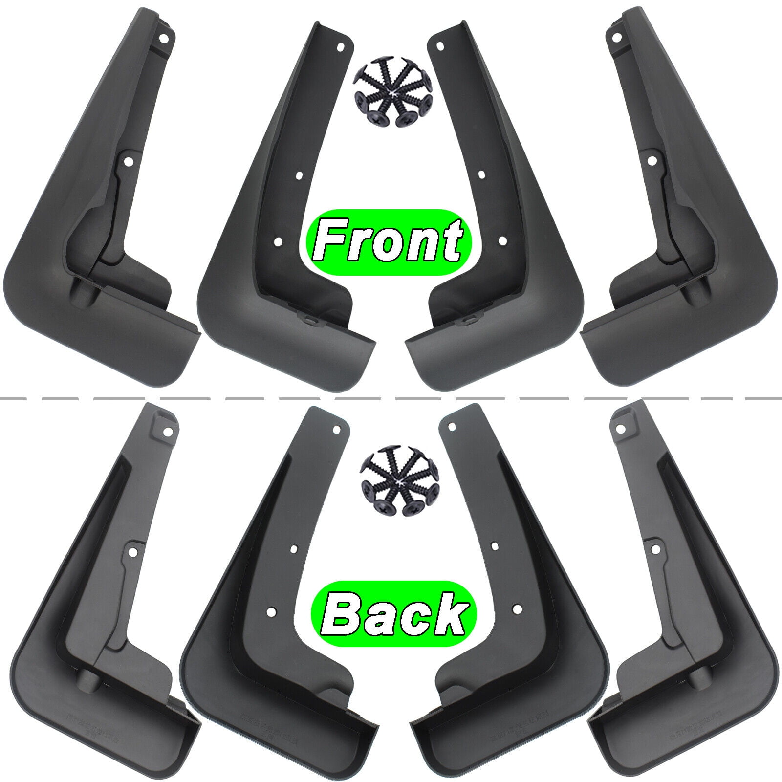 4x Mud Flaps Splash Guard Fender for Toyota Highlander 2020 2021 2022 Black