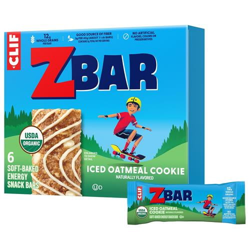 Zbar - Iced Oatmeal Cookie - Soft Baked Snack Bars - Non-Gmo - 12G Whole Grains - Usda Organic Granola Bars (6 Pack)