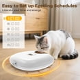 thumbnail image 4 of 6-Meal Automatic Cat Feeder with 2 Ice Packs, Programmable Food Dispenser for Cats & Small Dogs, White, USB Rechargeable, 4 of 7