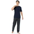 thumbnail image 2 of Fruit of the Loom Men's Crewneck Tee and Fleece Pajama Pants Set, 2-Piece, Sizes S-5XL, 2 of 10