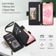 thumbnail image 4 of Para iPhone 17e / iPhone 16e Funda Tipo Cartera con Bloqueo RFID, Funda de Teléfono Tipo Bolso Cruzado con 9 Ranuras para Tarjetas, Bolsillo con Cierre y Correa Desmontable, Negro, para iPhone 17e /, 4 of 9