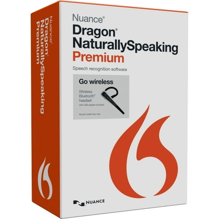 Headset Retail Box - Nuance Dragon NaturallySpeaking v.13.0 Premium Wireless Edition With Bluetooth Headset - 1 User - Voice Recognition - Box - Retail - DVD-ROM - English - PC