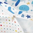 thumbnail image 4 of meiyoeat Cute Ocean Jellyfish Star Whale Twin Duvet Cover for Boys Girls, Kawaii Marine Wildlife Twin Bedding, Blue White, Polkadot Reversible, 2-Piece, 1 Duvet Cover and 1 Pillowcase, 4 of 6
