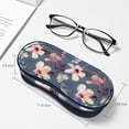 thumbnail image 7 of Fintie Double Sunglasses Case – Soft Portable Eyeglasses Pouch with Carabiner Clip, Dual Zipper Compartments for Men & Women, Blooming Hibiscus, 7 of 7