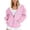 *Pink, variant on ClodeEU Womens Striped Cute Hoodies Jacket,Long Sleeve Zip Loose Fit Drawstring Sweatshir With Pockets Black,Womens Plus S