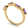 thumbnail image 2 of 0.4 ctw Wedding Band for Women - 18K Yellow Gold Simulated Alexandrite Stackable Eternity Ring, 2 of 6