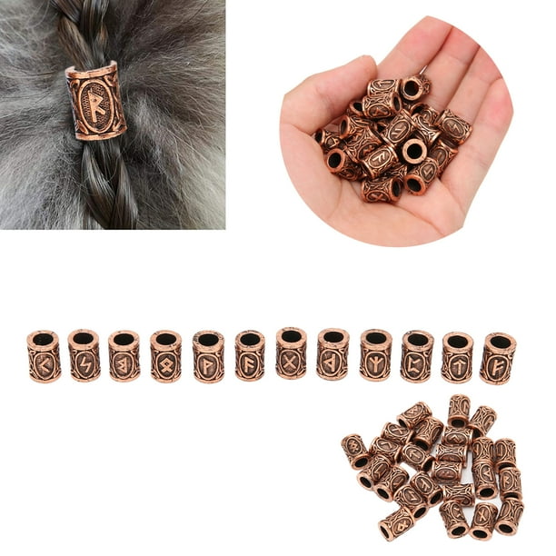 Beard Beads Viking Hair Beads Portable For Hair Braiding For Necklace