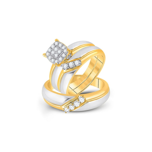 antenne spoel Roest Solid 10k Two Tone White and Yellow Gold His and Hers Round Diamond Cluster Matching Couple Three Rings Bridal Engagement Ring Wedding Bands Set 1/2 Ct. - (L = 6, M = 11.5) - Walmart.com antenne spoel Roest Solid 10k Two Tone White and Yellow Gold His and Hers Round Diamond Cluster Matching Couple Three Rings Bridal Engagement Ring Wedding Bands Set 1/2 Ct. - (L = 6, M = 11.5) - Walmart.com