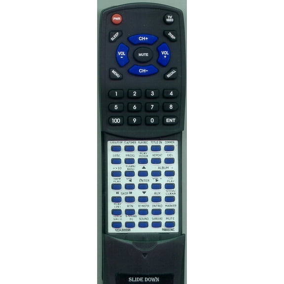Replacement Remote for PANASONIC RTN2QAJB000095, N2QAJB000095, SCPM29S, SAPM29, SCPM29