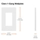 thumbnail image 4 of Placa de Pared Lutron Claro 1 Gang Sin Tornillos Blanca Paquete de 4, 4 of 7
