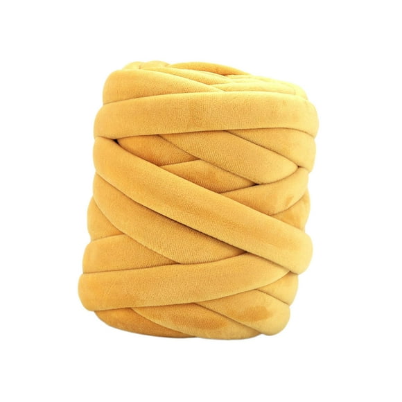 250G/0.55lbs Chunky Yarn 56ft Giant Yarn for Braided Knot Craft Blanket Mat Yellow