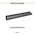 thumbnail image 4 of 3"x24" Caststo Cast Aluminum Contemporary Design Air Return Grille | Overall 5"x26" |- Black- Rock (For Floor- Black without Screw Holes), 4 of 7