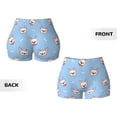 thumbnail image 5 of Vsdgher French Bulldog Head print Workout Shorts for Women Seamless Soft Smooth Gym Yoga Scrunch Active Exercise Fitness Shorts, 5 of 8