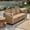 Blue, variant on Resenkos 3-Seater PE Rattan Outdoor Sofa Set – Dark Blue & Brown Wicker Patio Couch with Thick Removable Cushions, Powder-Coated Steel Frame, 792 lb Weight Capacity – Poolside, Garden, Porch Seating