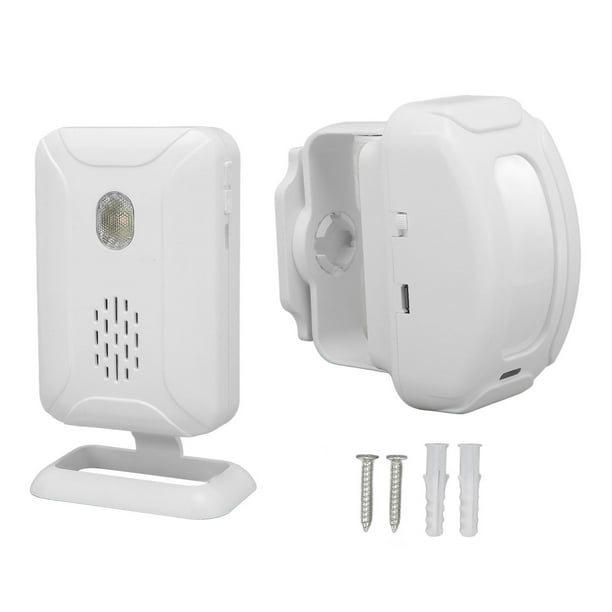 Timbre de bienvenida con Sensor de movimiento, alerta de entrada de volumen ajustable, timbre infrarrojo inalámbrico con luz LED para tienda y Villa