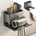 thumbnail image 1 of No Drill Holder Wall Mount Aluminum Alloy Bathroom Storage Rack, 1 of 6