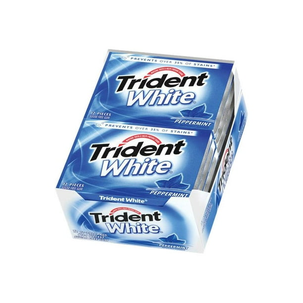 Trident White Chewing gum 12 pieces pack of 9