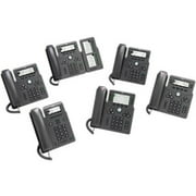 Cisco 6861 IP Phone, Corded, Corded/Cordless, Wi-Fi, Wall Mountable, Charcoal