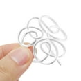 thumbnail image 4 of Unique Bargains 1 Pc Ponytail Buckle Hair Clip Round Lines Hair Ponytail Cuff for Women Silver Tone White, 4 of 5