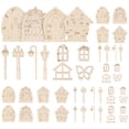 thumbnail image 3 of SHISUYAN Light Yellow House Shape Cutouts for Decor Synthetic Material Safe Durable 48pcs, 3 of 8