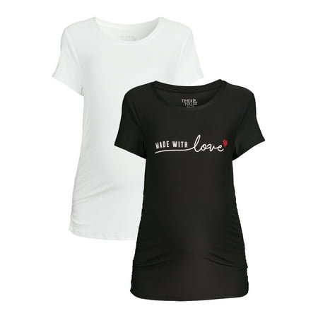 

Time and Tru Women’s Maternity Graphic T-shirt 2-Pack