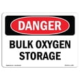thumbnail image 1 of SignMission OS-DS-A-1218-L-1857 12 x 18 in. OSHA Danger Sign - Bulk Oxygen Storage, 1 of 1