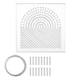 thumbnail image 1 of Plantilla para Doblar Alambre, Elementos de Alambre, Tableros de Bobinado de Hilo Acrílico Cuadrados de 10x10cm, Organizador de Hilo Dental con Clavijas de Metal, 1 of 5