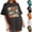 Black, variant on CHUMUD Womens Oversize T Shirts Floral Short Sleeve Crew Neck Pleated Tees Loose Fit Casual Trendy Summer Tops
