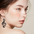 thumbnail image 3 of FENOHREFE Fashionable Cartoon Acrylic Music Note Dangle Earrings Trendy Ear Studs Handmade Jewewry for Women for Everyday Use, 3 of 7