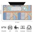 thumbnail image 5 of Long Mouse Pads for Desk,Multicolor Ethnic Striped Pattern Desk Mats on Top Of Desks, Desk Mouse Pad Extra Large with 3mm Non-Slip Base and Stitched Edge for Gaming,Office,Work,Home 47.3"x23.6", 5 of 6