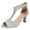 Silver, variant on XIMIN Women Orthopedic Open Toe Heels High Heel Dress Rhinestone Shoes Suede Sandals Cutout Roman Sandals with Back Zipper Summer Party Prom Footwear