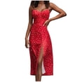 thumbnail image 1 of Vestido a media pierna con estampado sin mangas y cuello en V bohemio a la moda para mujer Fridja  hj5096, 1 of 9