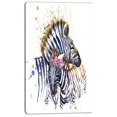 thumbnail image 2 of Zebra Watercolor Leftwards - Animal Canvas Art Print, 2 of 3