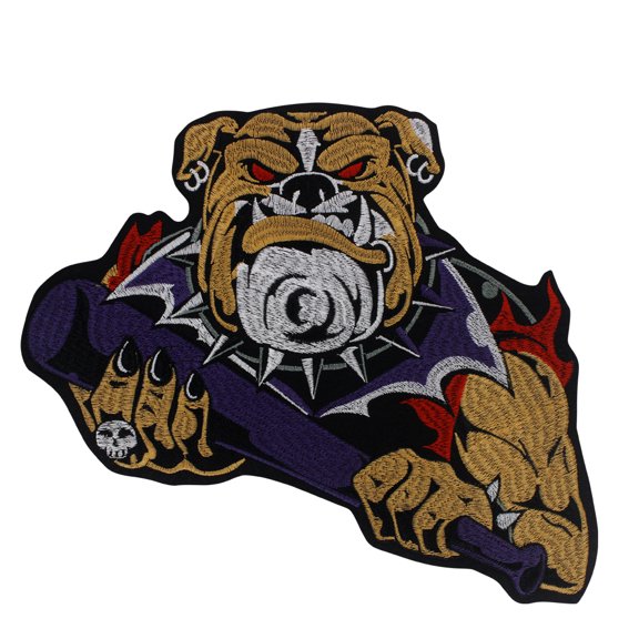 Dog Patches Embroidered Applique Iron on Sticker Fabric Patches for MC Jacket Backpack Decor Vests 1 piece