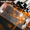 thumbnail image 4 of LJNYFDC Rounded Corner BBQ Cage Stainless Steel BBQ Cage Heat Resistant Non Sticky Anti Scalding Long Handle Even Heating Large Capacity Rolling, 4 of 6