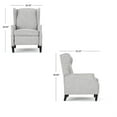thumbnail image 5 of Nora Manual Recliner Lounge Chair- Wingback- Nailhead Trim- Gray, 5 of 6
