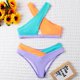 thumbnail image 4 of Cismea - Bikini de Tanga para Mujer, Traje de BañO con Estampado de Leopardo, Sexy Bikini Triangular de 2 Piezas（Azul） Cismea bañador, 4 of 4