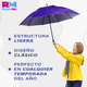 thumbnail image 4 of Paraguas Sombrilla Grande Apertura Manual Diferentes Colores violeta oscuro Grande, 4 of 4