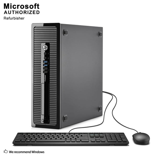 HP ProDesk 400 G1 SFF, Intel Quad Core i5-4590 jusqu'à 3.7 GHz, 12G DDR3 RAM, 512G SSD, Bluetooth, WiFi, DVDRW, Windows 10 Pro 64 Bit (en, FR, ES)-Reconditionné