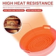 thumbnail image 2 of 2Pcs Air Friteuse Pot en Silicone avec Poignée Réutilisables Air Friteuse Paniers Pliable Air Friteuse Accessoires Doublures pour Air Friteuse Four Micro-Ondes, 2 of 11