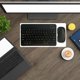 thumbnail image 4 of Precios Especiales en Productos Populares, Teclado Bluetooth para teléfonos móviles y tabletas Juego de teclado y ratón inalámbricos magnéticos con control mágico Akmoler, 4 of 9