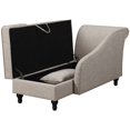 thumbnail image 3 of Convenience Concepts Chaise Longue Designs4Comfort avec Rangement en Tissu Beige, 3 of 3