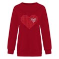 thumbnail image 4 of Qertyioot Chandail en Molleton de la Saint-Valentin pour Femmes, Hiver Col Rond Manches Longues Hauts Blouse Imprimée Régulière, 4 of 4